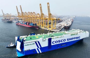 22 crew rescued from COSCO-managed car carrier after fire